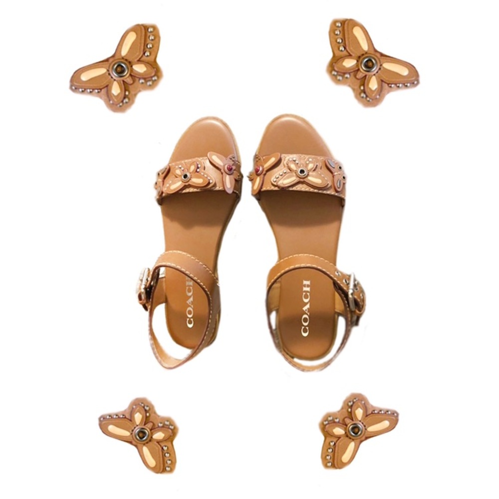 ✨💕 Coach Abby Butterfly Sandals 8.5 🦋✨
